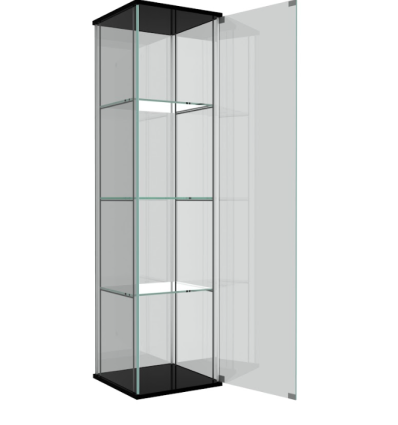 Vitrine tour « classique » - 3 étagères- Verre trempé