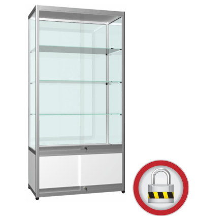 Vitrine Tour porte coulissante avec stockage + LED