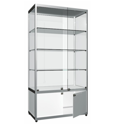 Vitrine Tour Wide 2 portes avec stockage + LED