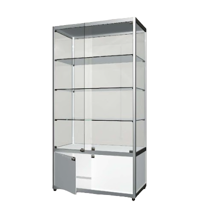 Vitrine Tour Wide 2 portes avec stockage + LED