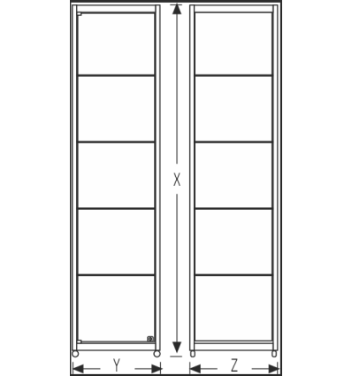 Vitrine Tour sans stockage + LED