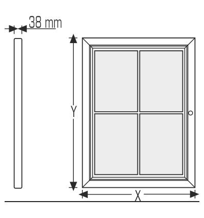 Vitrine murale extérieure fond métal