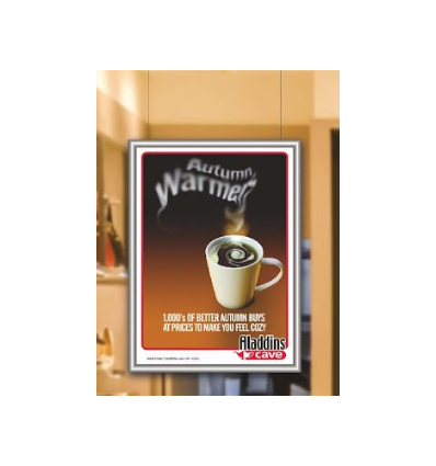 Cadres suspendus charnières double face aluminium