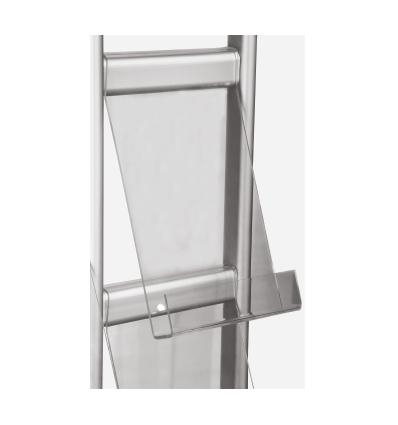 Porte brochure de sol simple face avec enseigne aluminium