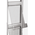 Porte brochure de sol simple face avec enseigne aluminium