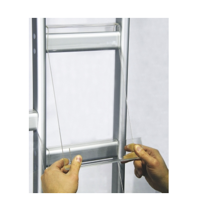 Porte brochure de sol simple face avec enseigne aluminium