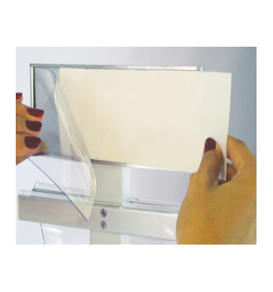 Porte brochure de sol double face