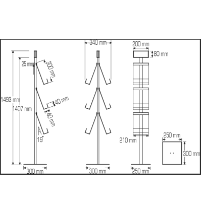 Porte brochure de sol double face