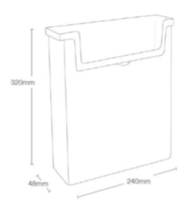 Présentoir de brochures extérieure simple compartiment