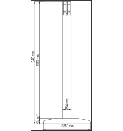 Poteau guide file enrouleur