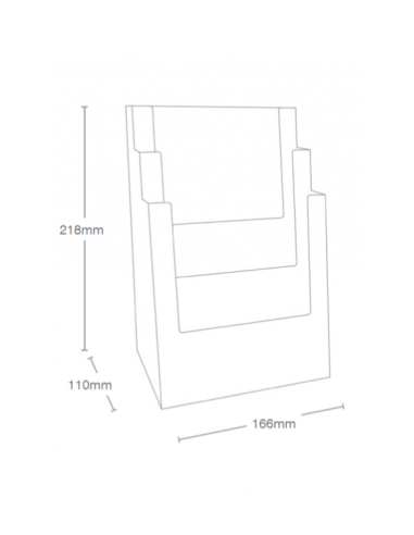 Lot de 10 PRÉSENTOIRS DE COMPTOIR 3 CASES -...
