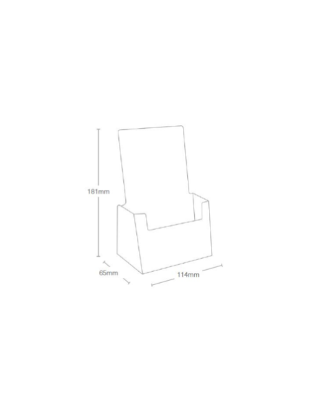 Lot de 10 Porte-brochures comptoir simple compartiment - format A6