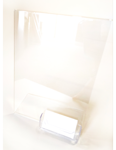 Lot de 10 Porte-visuels incliné + porte carte de visite -...