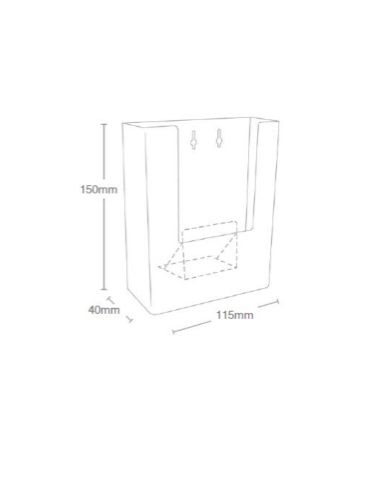 Lot de 10 Porte-brochures mural - format 1/3 A4