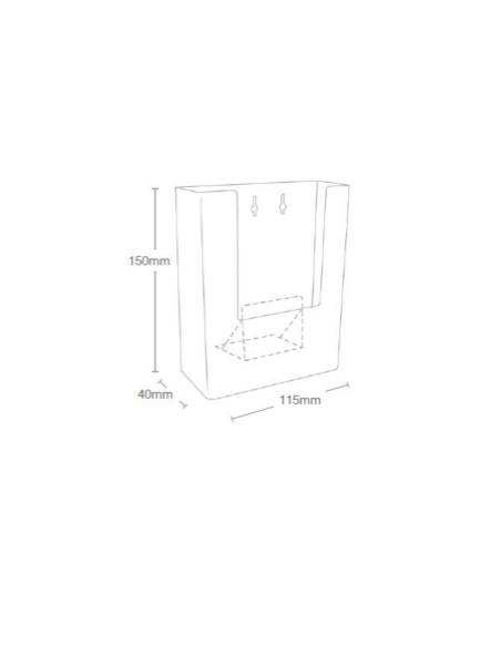 Lot de 10 Porte-brochures mural - format 1/3 A4