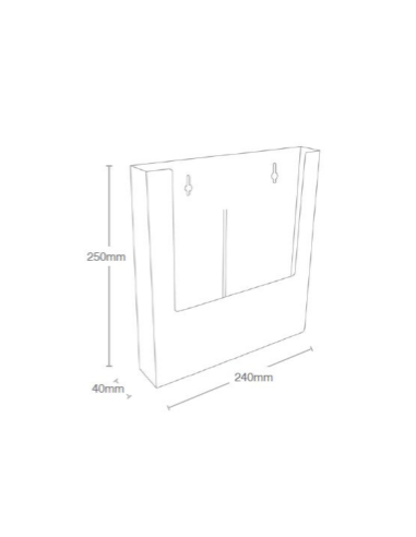 Lot de 10 Porte-brochures mural - format A4