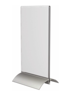 Lot de 10 Présentoirs socle aluminium  recto-verso -...