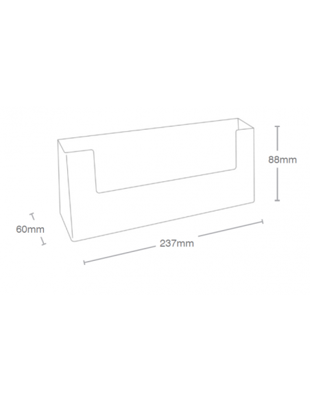 Lot de 10 Présentoirs de brochures comptoir horizontal