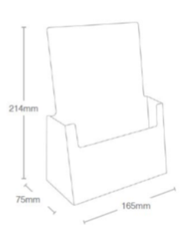 Porte-brochures comptoir simple compartiment -...