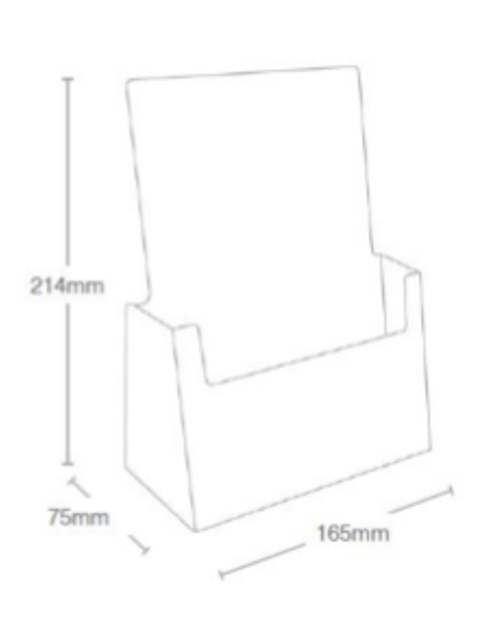 Porte-brochures comptoir simple compartiment - format A5