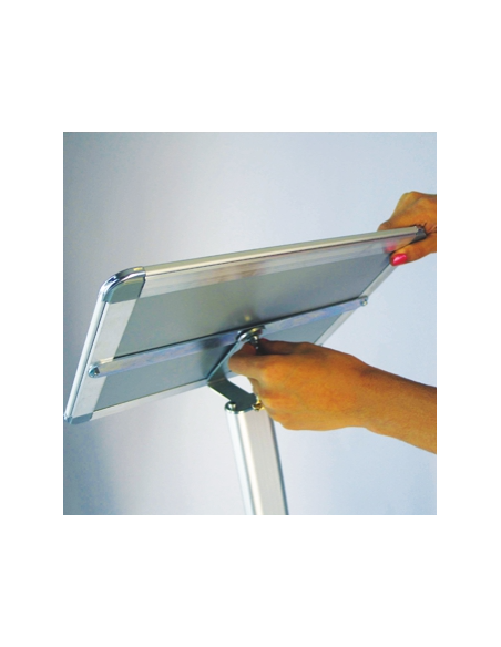 Présentoir de visuel sur pied incliné format horizontal