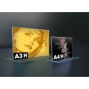 Porte visuel double face horizontale