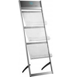 Porte brochure de sol double 6xA4