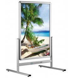 Porte visuel double pieds